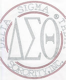 Delta Sigma Theta Sorority, Inc. Circle Heat Transfer [Silver]