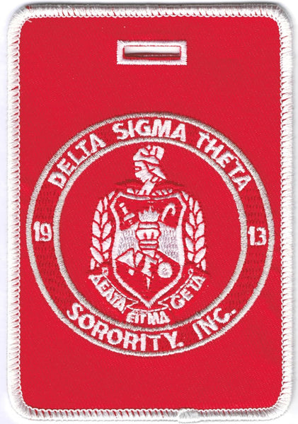 Delta Sigma Theta Sorority, Inc. Round Crest Luggage Tag [Red]