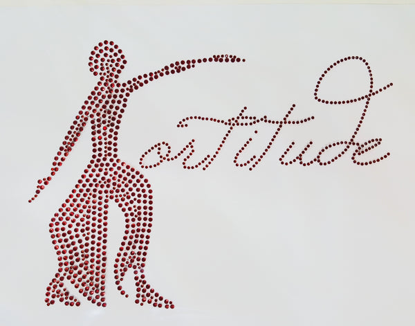 Delta Sigma Theta Lady Fortitude Heat Transfer [Red]