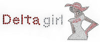 Delta Sigma Theta Girl Stones & Studs Heat Transfer [Silver]