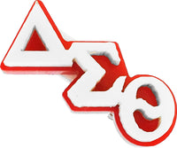 Delta Sigma Theta Small Acrylic Letter Pin [White]