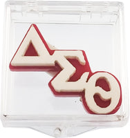 Delta Sigma Theta Small Acrylic Letter Pin [White]