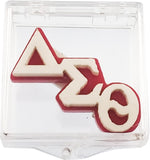 Delta Sigma Theta Small Acrylic Letter Pin [White]