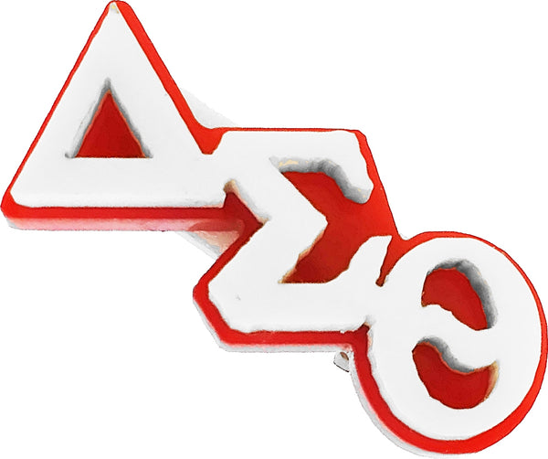 Delta Sigma Theta Small Acrylic Letter Pin [White]