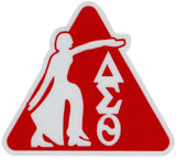 Delta Sigma Theta - Diamond Lady Reflective Decal Symbol Sticker [Red]