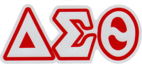 Delta Sigma Theta Reflective Decal Letters Sticker [Silver]