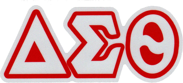 Delta Sigma Theta Reflective Decal Letters Sticker [Silver]