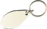 Delta Sigma Theta Pear Shaped Domed Key Chain [Silver]
