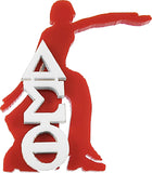 Delta Sigma Theta - Lady Acrylic Symbol Pin [Red]