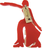 Delta Sigma Theta - Lady Acrylic Symbol Pin [Red]