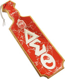 Delta Sigma Theta Raised Mirror Letters & Crest Domed Wood Paddle [Brown]