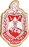 Delta Sigma Theta Domed Crest Wood Plaque [Brown]