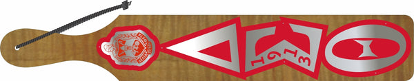 Delta Sigma Theta Mirror Letter Wood Paddle [Brown]