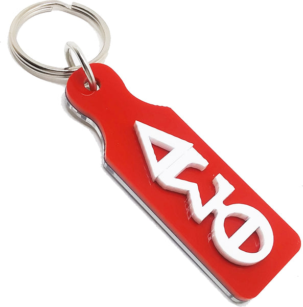 Delta Sigma Theta Small/Mini Paddle Key Chain With Mirror [Red]