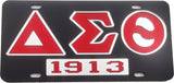 Delta Sigma Theta 1913 Mirror Insert Tag License Plate [Black]