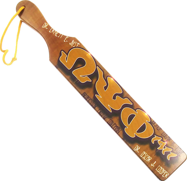 Omega Psi Phi Graffiti Founders Wood Paddle [Brown]