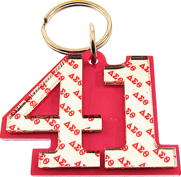 Delta Sigma Theta Line #41 Key Chain [Red]