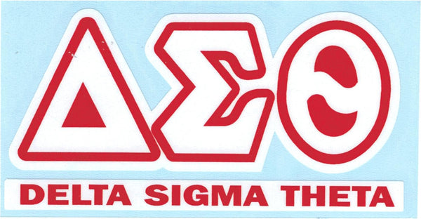 Delta Sigma Theta Letter Decal Sticker [White]