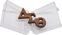 Delta Sigma Theta Small Wood Letter Pin [Brown]