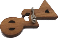 Delta Sigma Theta Small Wood Letter Pin [Brown]