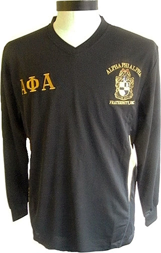 Buffalo Dallas Alpha Phi Alpha Dri-Fit V-Neck Tee [Long Sleeve - Black]