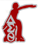 Delta Sigma Theta - Lady Reflective Decal Symbol Sticker [Red]