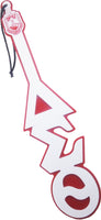 Delta Sigma Theta Acrylic Paddle With Crest [White]