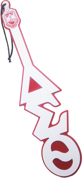 Delta Sigma Theta Acrylic Paddle With Crest [White]