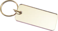 Delta Sigma Theta Mirror Rectangle Key Chain [Silver]