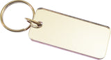 Delta Sigma Theta Mirror Rectangle Key Chain [Silver]