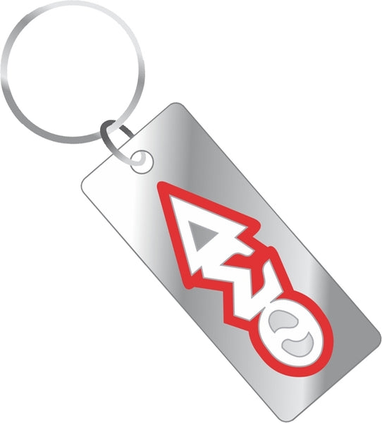 Delta Sigma Theta Acrylic Vertical Outline Mirror Key Chain [Silver]