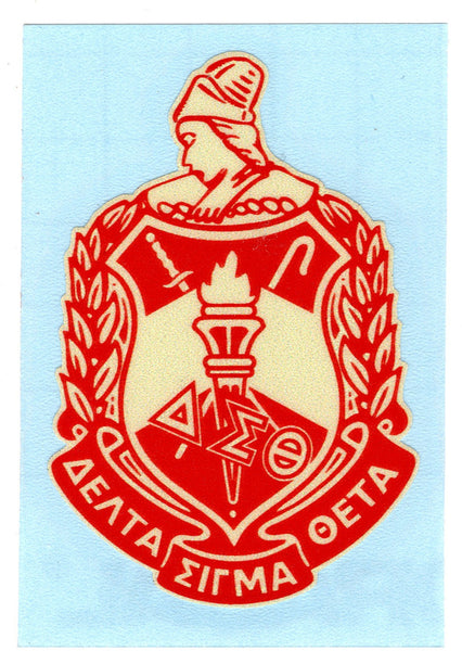 Delta Sigma Theta Crest Decal Sticker [Clear]