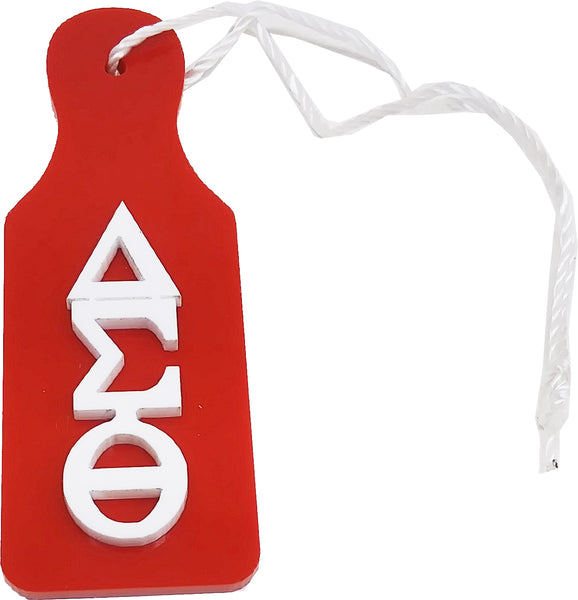 Delta Sigma Theta Mini Acrylic Paddle With Letters [Red]