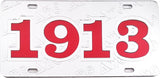 Delta Sigma Theta 1913 Founder Satin Background Tag License Plate [Silver]