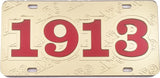 Delta Sigma Theta 1913 Founder Satin Background Tag License Plate [Gold]