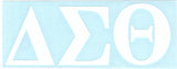 Delta Sigma Theta Vinyl Letters Decal Sticker [White]