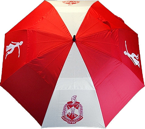 Delta Sigma Theta Wind Resistant Auto Open Jumbo Umbrella [Red/White]