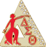Delta Sigma Theta Founding Jewels Lapel Pin With Stones [Gold]