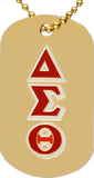 Delta Sigma Theta Double Sided Dog Tag [Gold]