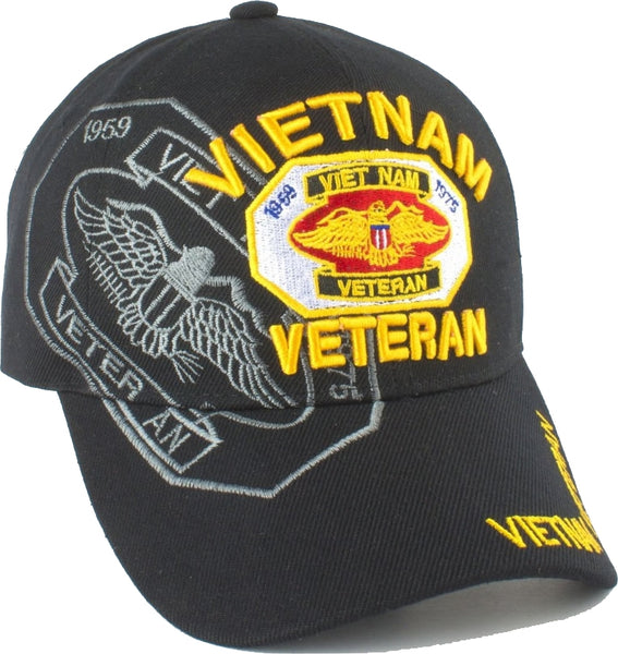 Vietnam Veteran Shield Shadow Mens Cap [Baseball Cap - Black]