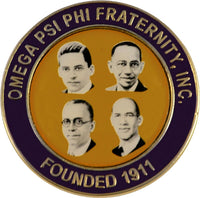 Omega Psi Phi Founders Faces Lapel Pin [Gold]