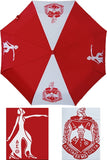 Delta Sigma Theta Vented Auto Open Compact Golf Umbrella [Red/White]