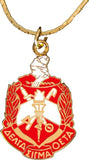 Delta Sigma Theta Crest Pendant With Chain [Gold]