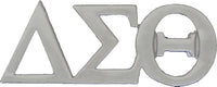 Delta Sigma Theta Letters Lapel Pin [Silver]