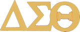 Delta Sigma Theta Letters Lapel Pin [Gold]