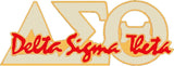 Delta Sigma Theta Signature Lapel Pin [White]