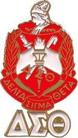 Delta Sigma Theta Crest with Letters Lapel Pin [Gold]