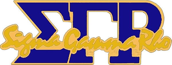 Sigma Gamma Rho Signature Lapel Pin [Blue]