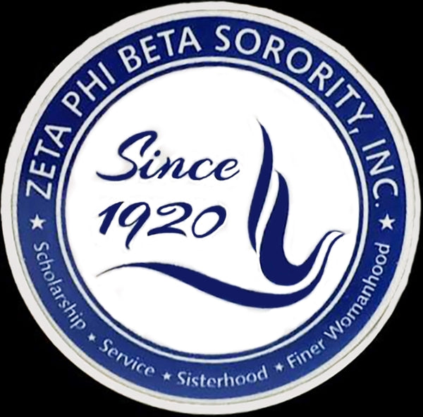 Zeta Phi Beta Crest Flat Craft Medallion [Silver]