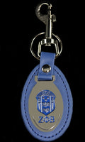 Zeta Phi Beta Leather FOB Key Chain [Blue]